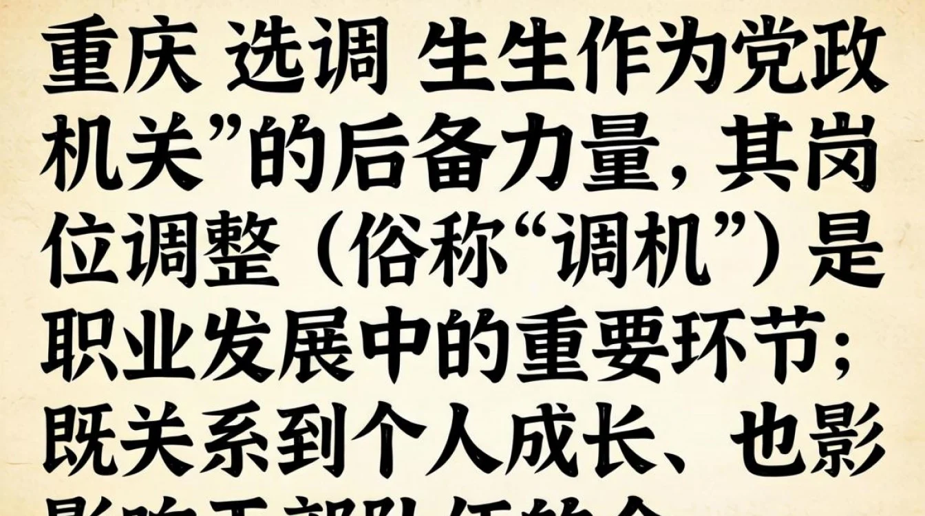 重庆选调生调岗申请流程条件具体有哪些?-图1 重庆选调生调岗申请流程条件具体有哪些?-图1