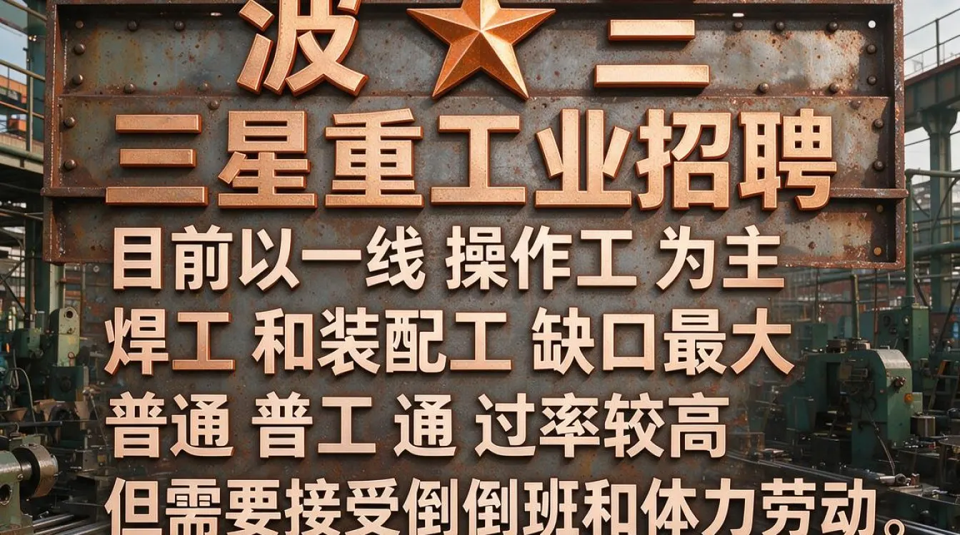 宁波三星重工业还招人吗?最新招聘岗位有哪些-图2 宁波三星重工业还招人吗?最新招聘岗位有哪些-图2