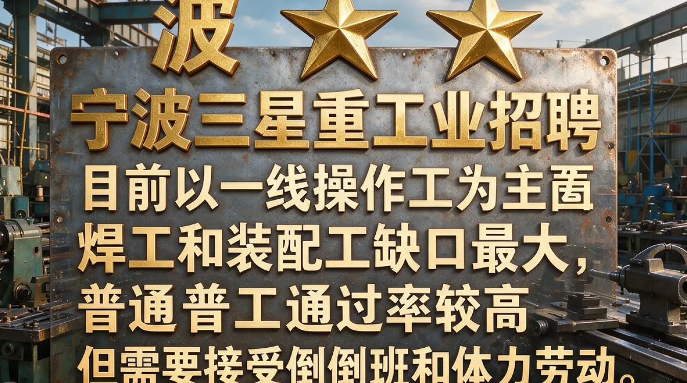 宁波三星重工业还招人吗?最新招聘岗位有哪些-图3 宁波三星重工业还招人吗?最新招聘岗位有哪些-图3
