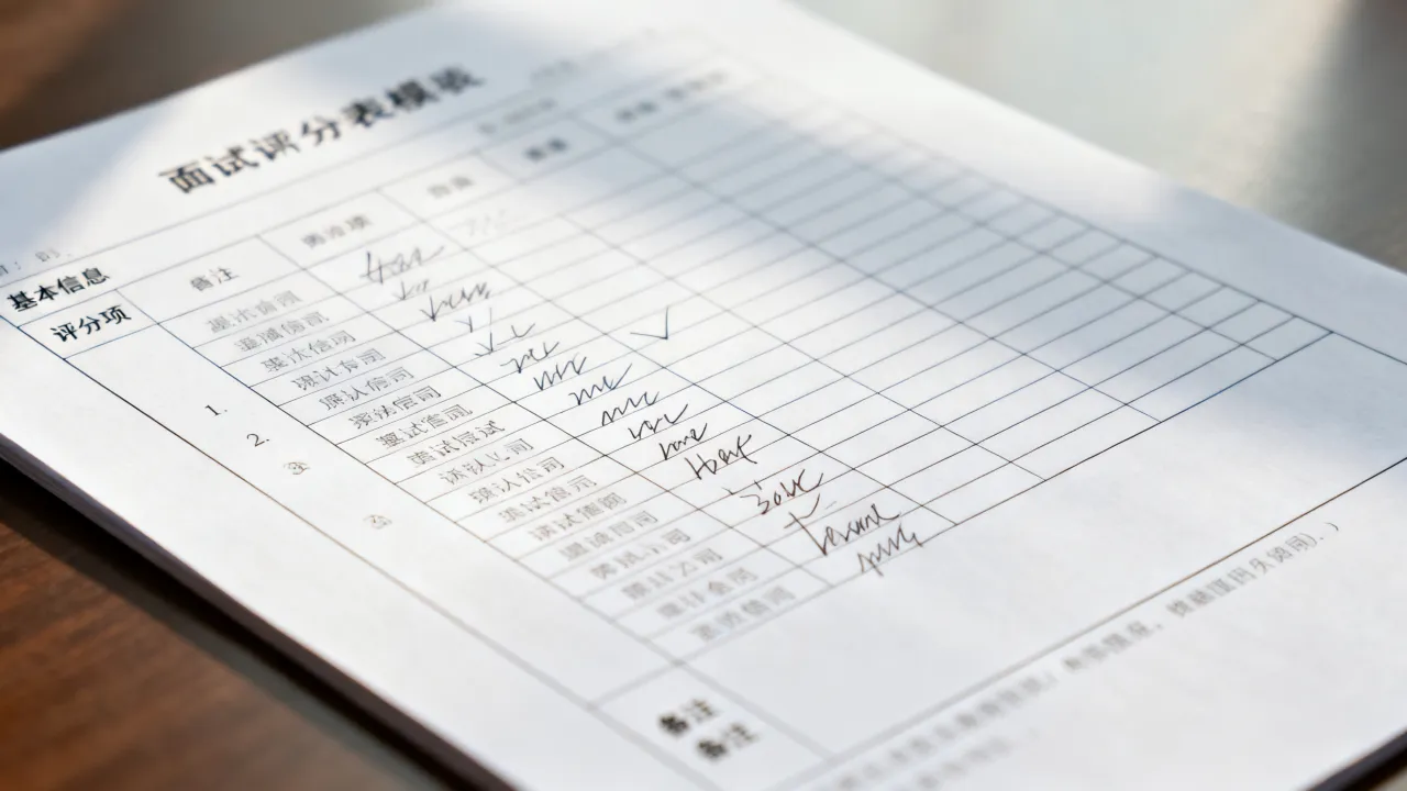 面试表格怎么做,招聘面试评分表模板有哪些免费下载?-图1 面试表格怎么做,招聘面试评分表模板有哪些免费下载?-图1