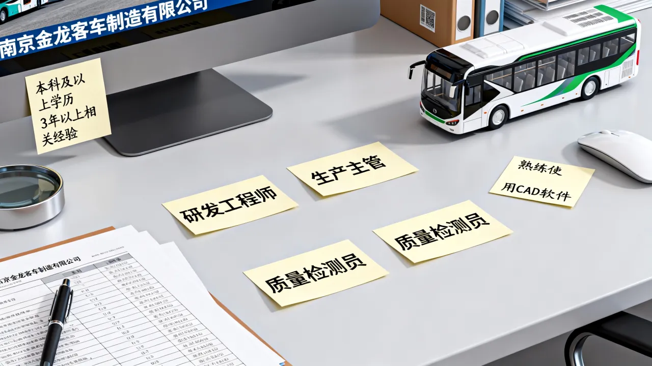 南京金龙客车制造有限公司招聘有哪些岗位？附招聘条件-图1