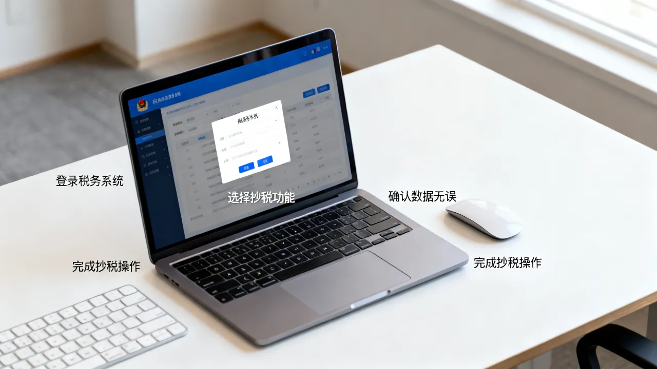 如何网上抄税-图1