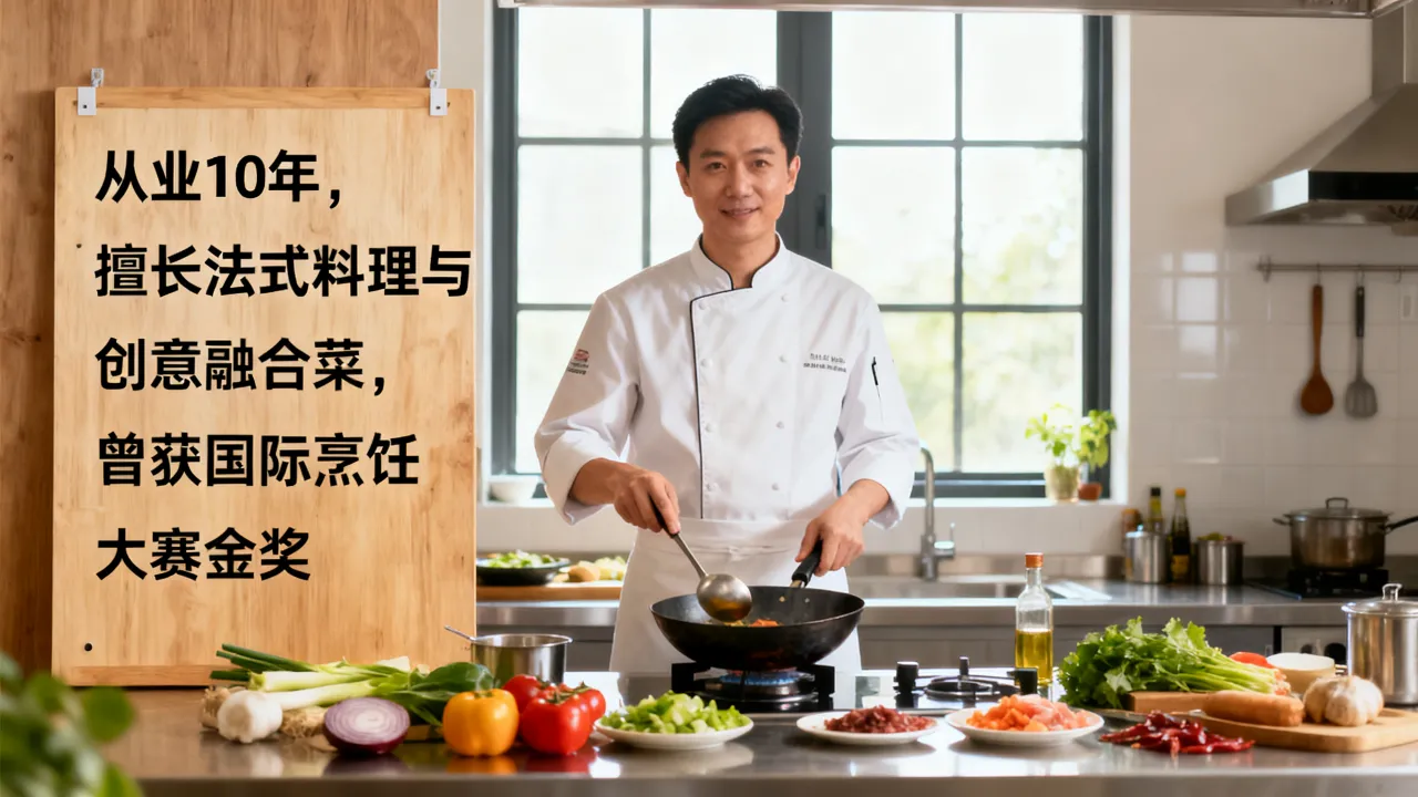 厨师简介怎么写?厨师个人简介模板范文简短大气-图1 厨师简介怎么写?厨师个人简介模板范文简短大气-图1