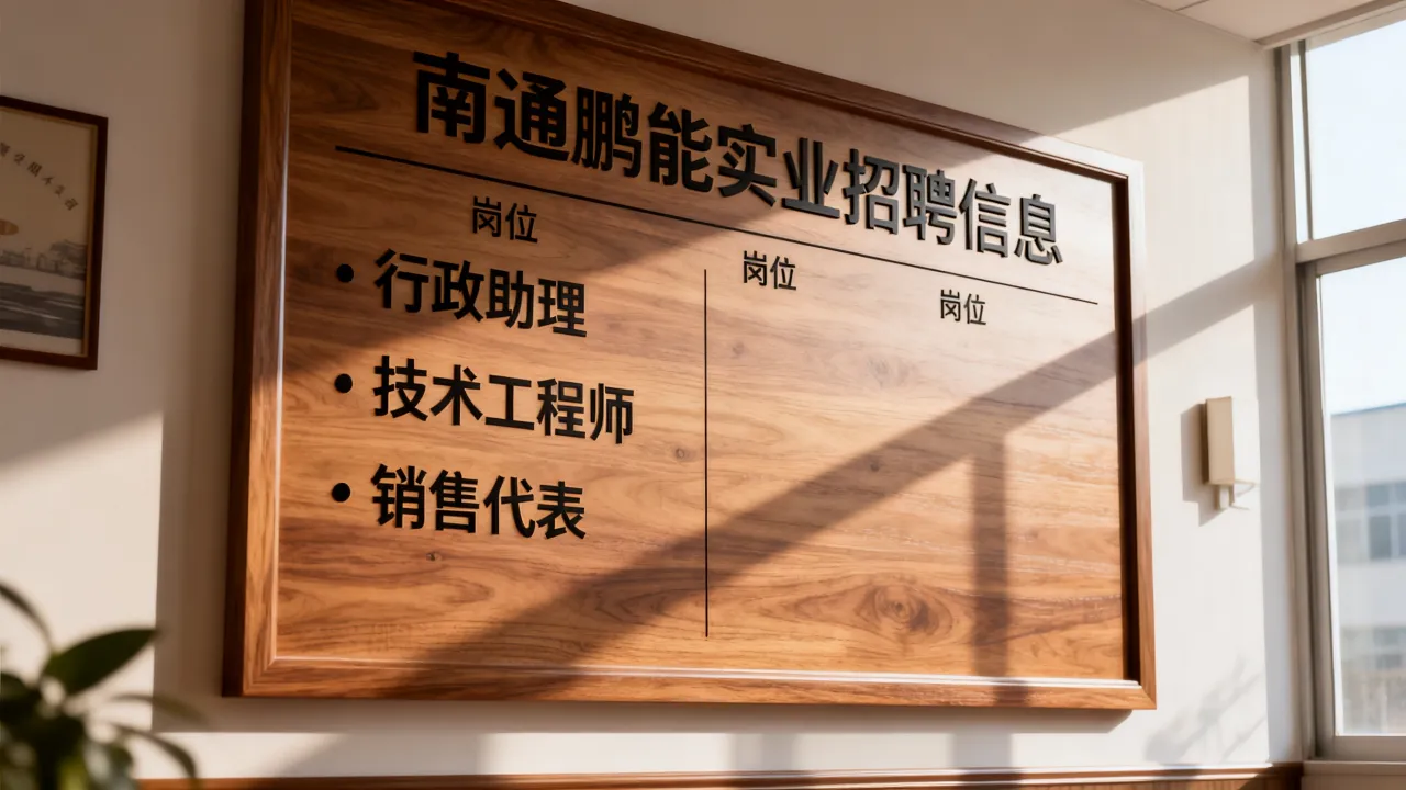 南通鹏能实业招聘信息在哪里看，南通鹏能实业招聘岗位有哪些-图1