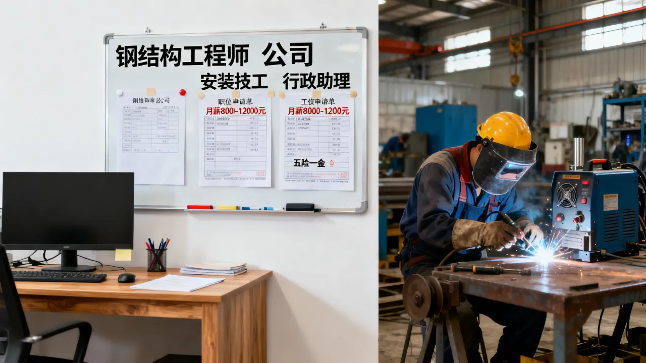 合肥钢结构公司招聘哪些岗位?钢结构公司招聘工资待遇怎么样-图1 合肥钢结构公司招聘哪些岗位?钢结构公司招聘工资待遇怎么样-图1