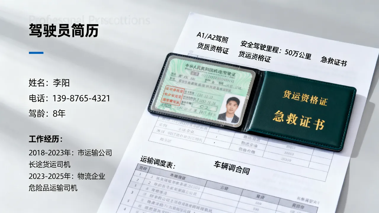 驾驶员简历怎么写?有哪些必填项目和加分项?-图2 驾驶员简历怎么写?有哪些必填项目和加分项?-图2